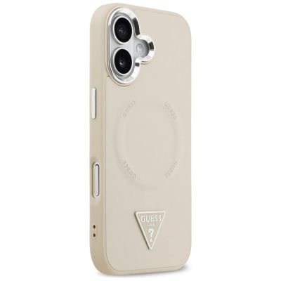 4. Guess Triangle Logo MagSafe Case for iPhone 17 - Beige