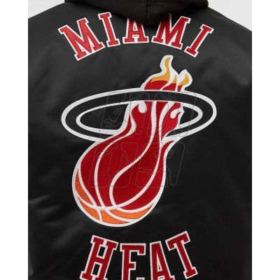 5. Mitchell &amp; Ness NBA Heavyweight Satin Jacket Miami Heat M OJBF3413-MHEYYPPPBLCK