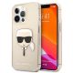 Karl Lagerfeld Glitter Karl`s Head Case for iPhone 13 Pro Max - Gold
