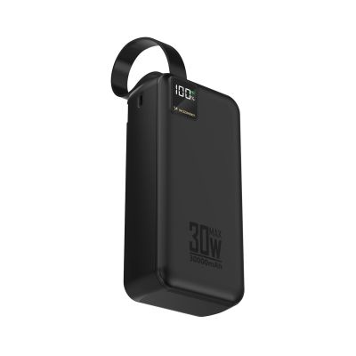 3. Wozinsky W8-W 30000 mAh 30W Powerbank 2x USB-A and USB-C with Flashlight - Black