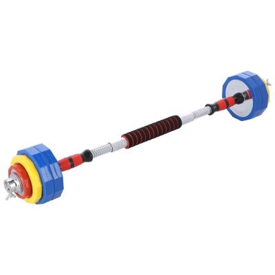 9. Colorful dumbbells with barbell function in a HMS SKC20 case 2 x 10 kg