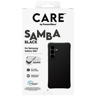 6. CARE by PanzerGlass Samba Black Qi Case for Samsung Galaxy S26+ - Black
