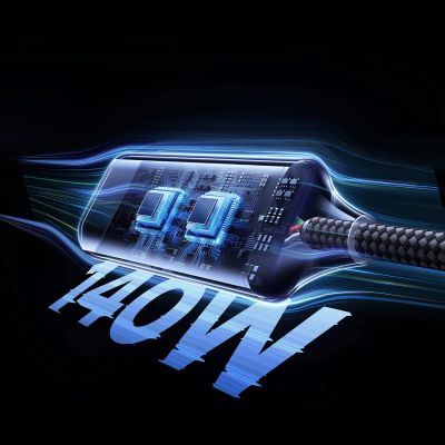 13. Ugreen 2in1 USB-C Cable - 2xUSB-C PD 140W 2m - Black