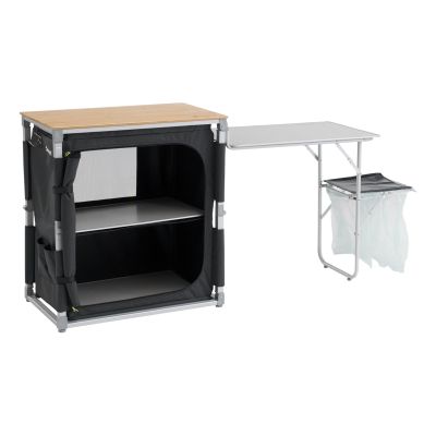 Outwell 531189 Camping Kitchen Black, Grey, Stainless Steel, Wood Aluminum