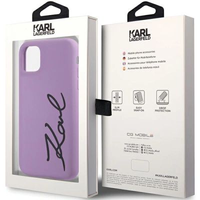 8. Karl Lagerfeld KLHCN61SKSVGU iPhone 11 / Xr 6.1" purple/purple hardcase Silicone Signature