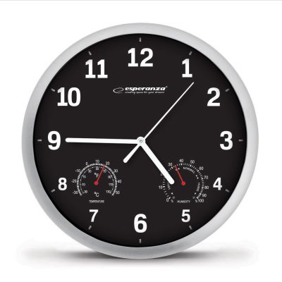 13. Esperanza LYON EHC016K wall clock (black)