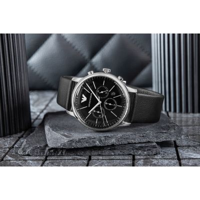 6. Men's Watch EMPORIO ARMANI Minimalist Chronograph AR11774 + BOX