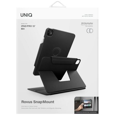 10. Uniq Rovus Snapmount Magnetic 360 Rotating Detachable case for iPad Pro 13" 2024 (7th generation) - black