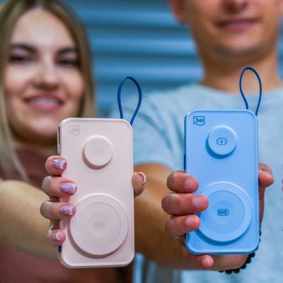 11. Powerbank 3mk PastelUp 10,000mAh 22.5W USB 1A1C - blue