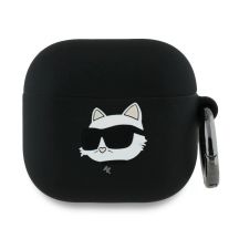 Karl Lagerfeld Silicone Choupette Head 3D Case for AirPods 4 - Black