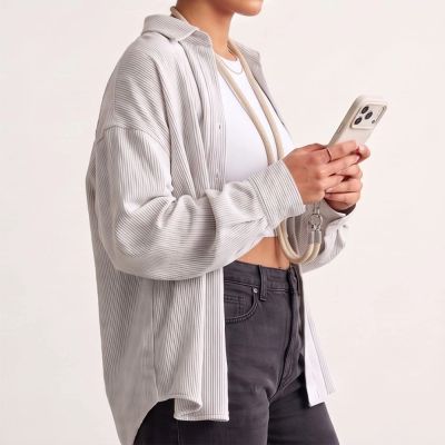16. Tech-Protect C10S Crossbody Phone Lanyard (114 cm) + Wrist Strap (31 cm) - Beige Titanium