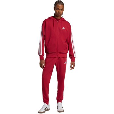 6. Men's adidas Essential 3-Stripes French Terry Burgundy Pants KR2702