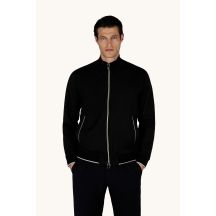 Paul&Shark men's cotton and lyocell zip-up sweatshirt, black (26411809-11)