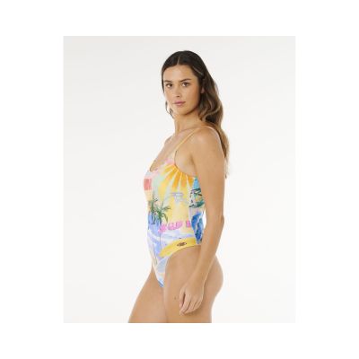 2. Women's RIP CURL Hotel Malibu Cheeky One Piece swimsuit, multicolor