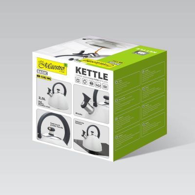 6. Non-electric kettle 2.5L MR-1302-WG MAESTRO