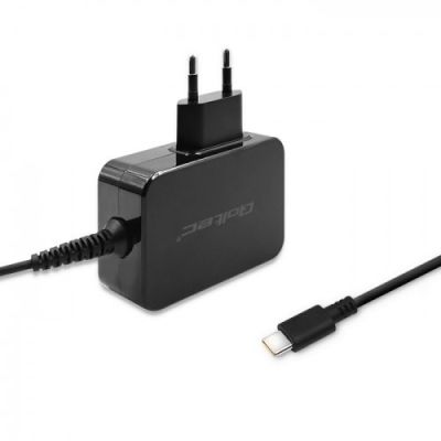 3. QOLTEC WALL CHARGER 65W | 5-20V | 3-3.25A | USB TYPE C | PD | BLACK