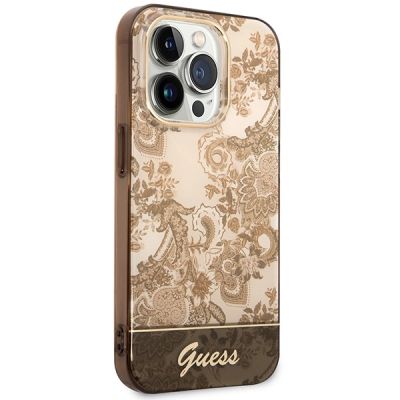 4. Guess GUHCP14XHGPLHC iPhone 14 Pro Max 6.7" ocher hardcase Porcelain Collection