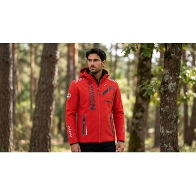 4. Geographical Norway ROYAUTE MEN ASS A BS2 056 Men’s Softshell Jacket (WT1804H/GN-RED / BLACK)