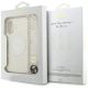 8. Guess IML Flowers Electro Pearl Strap MagSafe case for iPhone 17 - white