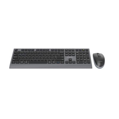 2. GEMBIRD WIRELESS KEYBOARD + MOUSE DUAL MODE SET, 2.4 GHZ + BT, SLIM, RU LAYOUT, BLACK