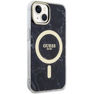 4. Guess GUHMP14SPCUMAK iPhone 14 6.1" black/black hardcase Marble MagSafe
