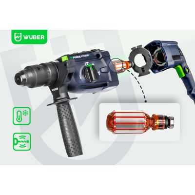 3. Rotary Hammer Drill with 4 J Impact Energy, 2500 W, W28920 WUBER