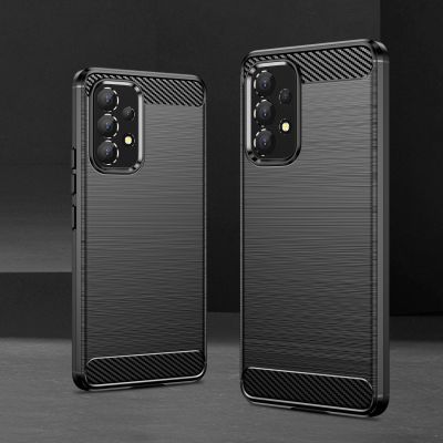 6. Carbon Case Flexible Cover Sleeve for Samsung Galaxy A53 5G black