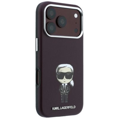 5. Karl Lagerfeld Smooth Ikonik Sketch MagSafe case for iPhone 18 Pro / 17 Pro - burgundy