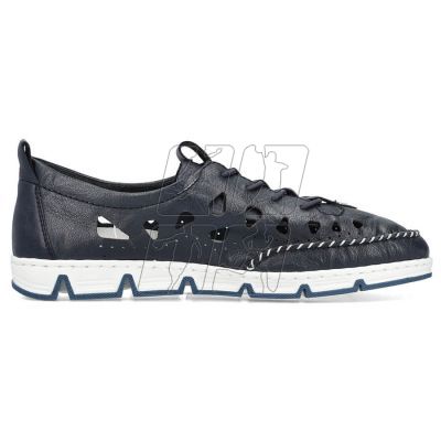 3. Leather openwork shoes Rieker W RKR652, navy blue