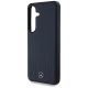 6. Mercedes Leather Debossed Lines MagSafe Case for Samsung Galaxy S25 - Blue