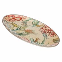 ROSE&TULIPANI SEA LIFE Oval melamine tray 52 x 30 cm