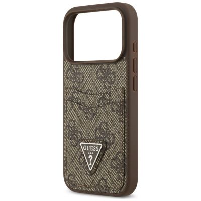 6. Guess 4G nauble Card Triange Case for iPhone 18 Pro / 17 Pro – brown