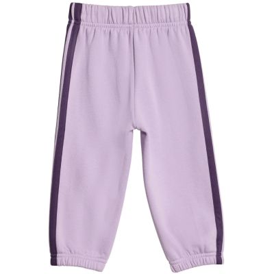 4. Kids' adidas Essentials Joggers 3-Stripes Hoodie Tracksuit Purple JV9856
