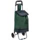SHOPPING TROLLEY BAG ON WHEELS WITH FRAME 31L GREEN