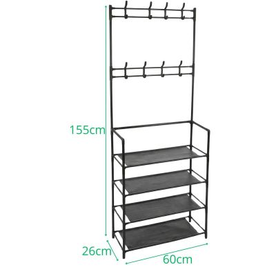 11. EXCELLENT HOUSEWARE SINGLE CLOTHES HANGER AND 4 SHELVES