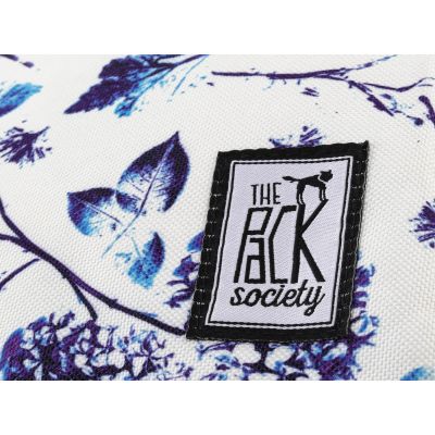 7. THE SOCIETY PACK XCLASSIC BACKPACK 181CPR702-72 OFF WHITE BLUE FLOWER ALLOVER