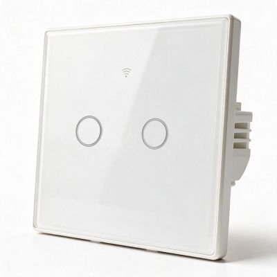 12. QOLTEC LIGHT ON/OFF SWITCH | TOUCH 2-CHANNEL | WI-FI | TIMER | TUYA | WHITE