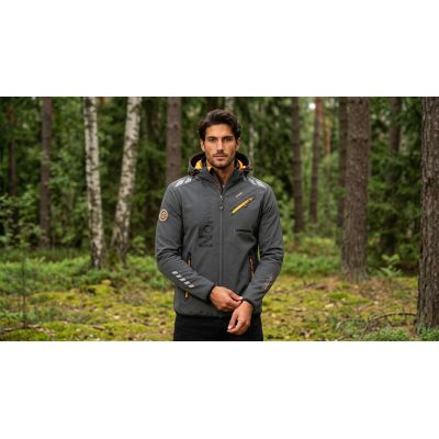3. Men’s Softshell Jacket Geographical Norway ROYAUTE MEN ASS A BS2 056 (WT1804H/GN-DARK GREY / ORANGE)