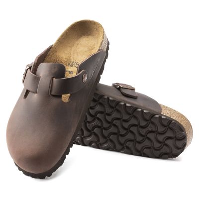8. Birkenstock Boston Habana Oiled Leather Regular Wide Women's/Men's Clogs (0860131)