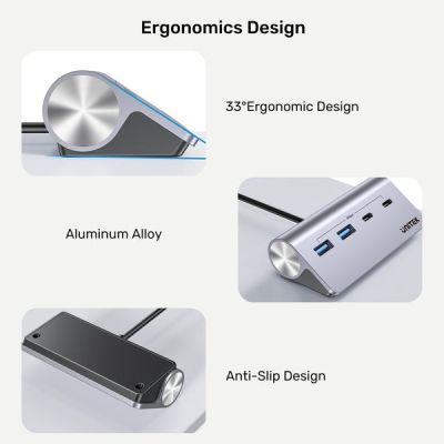 9. UNITEK ALUMINUM HUB USB-A/C 2X USBA 2X USBC 5GBP
