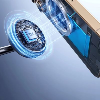 6. Baseus EnerFill FS41 3-in-1 Cooling Wireless Charger with EU Plug 45W and USB-C to USB-C Cable - Black