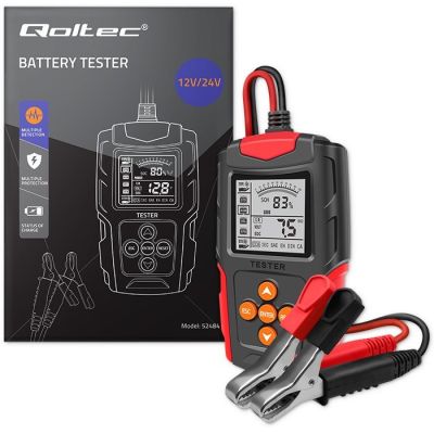 7. QOLTEC BATTERY TESTER WITH LCD DISPLAY | 12V | 24V | 3AH-200AH
