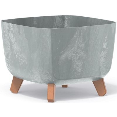 10. GRACIA SQUARE CONCRETE EFFECT FLOWER POT 29x29CM