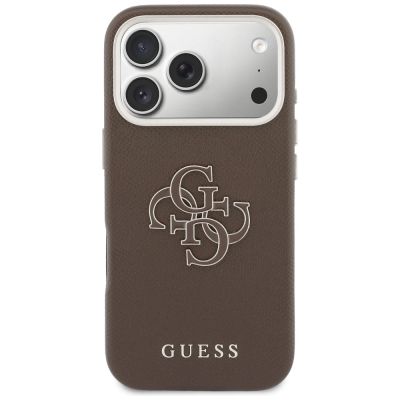 3. Guess FW Resin Logo case for iPhone 17 Pro - brown