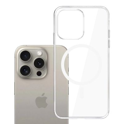 9. 3mk Clear MagCase Case for Apple iPhone 15 Pro Max - Transparent