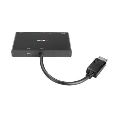 4. Lindy 38431 DisplayPort Hubs and Concentrators Black
