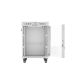 8. 19" 15U 600x800 gray glass door LCD installation rack cabinet Lanberg (Flat Pack) V2