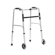 Fixed rehabilitation walker with wheels