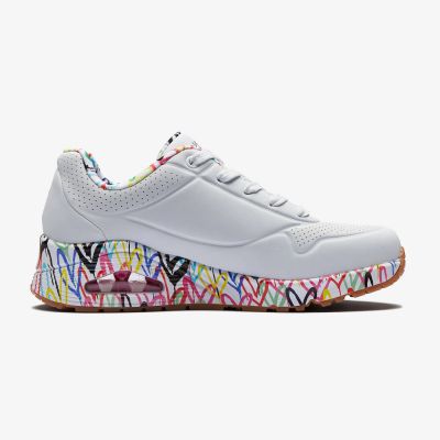 4. Skechers X Jgoldcrown Uno Loving Love W shoes 155506-WHT