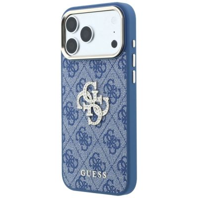 2. Guess 4G & Big Strass Logo Case for iPhone 18 Pro Max / 17 Pro Max - Blue